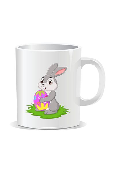 OEM Personalized Easter mug, Bunny with an egg - White interior