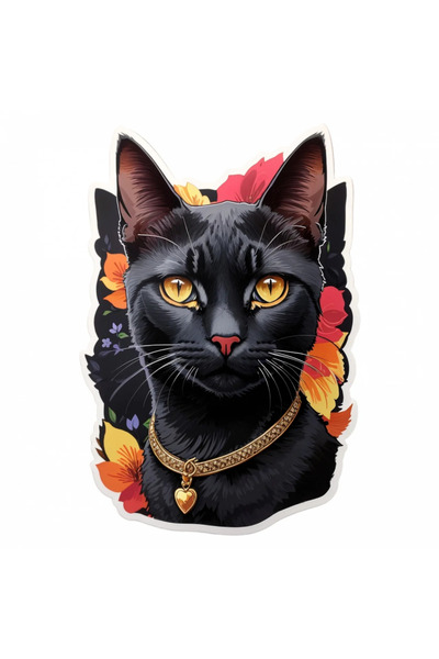 INOVATIX Set de 8 bucăți, autocolant cu pisica Bombay, INOVATIX®. 6 cm