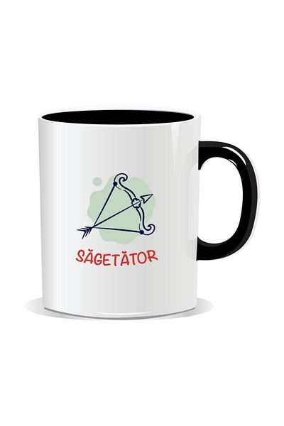 OEM Personalized mug with zodiac sign, Sagittarius zodiac symbol - Black interior