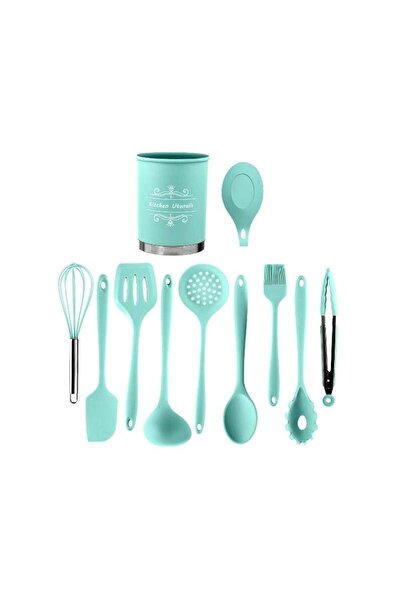 SIKS ® kitchen utensil set, 11 pieces, silicone, turquoise