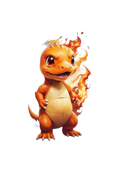 INOVATIX Set de 8 piese, autocolant Pokemon Charmander, INOVATIX®. 6 cm