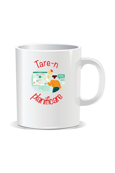 OEM Personalized mug with "strong" message, Strong in planning - White interior