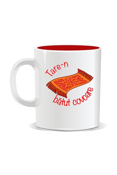 OEM Personalized mug with "tare" message, Tare-n batut carpets - Red interior
