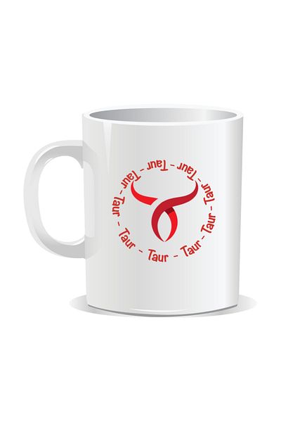 OEM Personalized mug with zodiac, Circle with Taurus - White interior