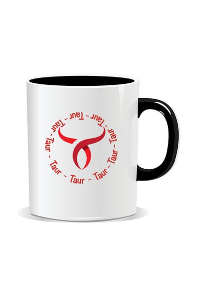 OEM Personalized mug with zodiac, Circle with Taurus - Black interior