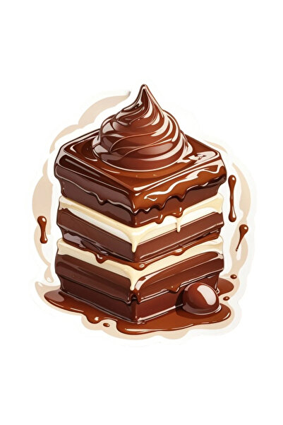 INOVATIX Set de 8 bucăți, autocolant tort de ciocolată, INOVATIX®. 6 cm