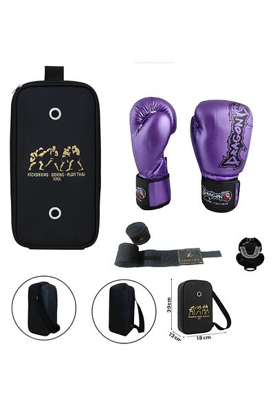 Dragondo Favela Kick Boxing Gloves Boxing Gloves Muay Thai Gloves Set of 3 and Gloves with Carry Bag