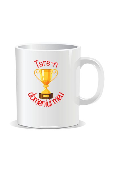 OEM Personalized mug with "strong" message, Strong in my field - White interior