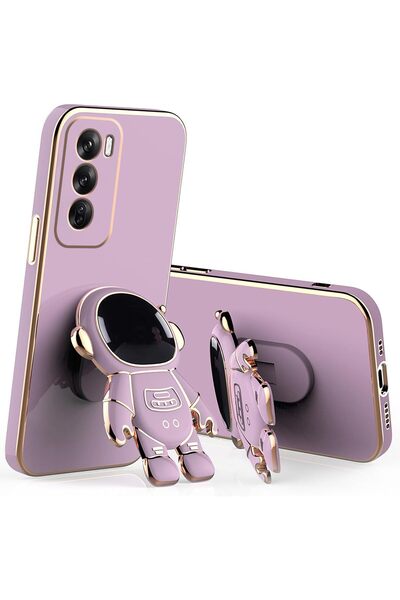 Rivor Realme C75 Uyumlu Kılıf Parlak Kenarlı Altın İşleme Astronot Figürlü St...