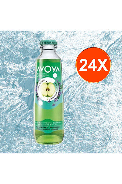 AVOYA Elma ve Adaçayı Aromalı Maden Suyu 200 ML x 24 Adet