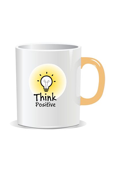 OEM Personalized mug with inspirational message, Think Positive