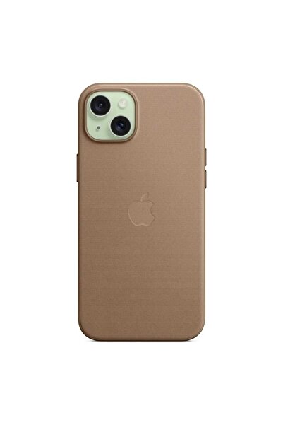 Apple Husa de protectie FineWoven Case with MagSafe pentru Apple iPhone 15 Plus, Taupe