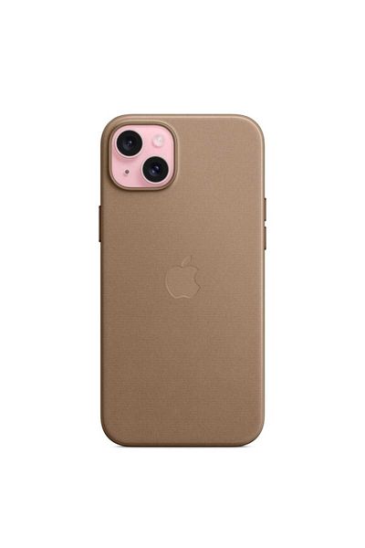 Apple Husa de protectie FineWoven Case with MagSafe pentru Apple iPhone 15 Plus, Taupe