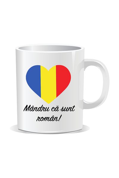 OEM Personalized mug for December 1st, Flag in a heart - White interior