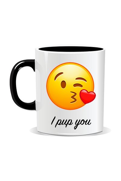 OEM Personalized mug with Emoji, I kiss you