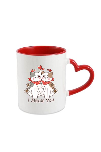 OEM Personalized mug for Valentines Day, I meow you