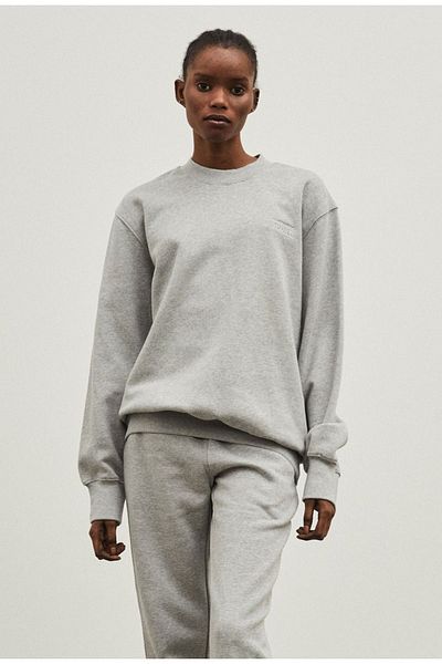 Boi Sport Tracksuit Set - Gray Printed Suit Jogger Sweatshirt Elastic Leg Crew Neck