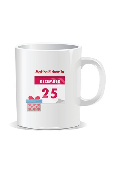 OEM Personalized Christmas mug, Morning only on December 25th - White interior
