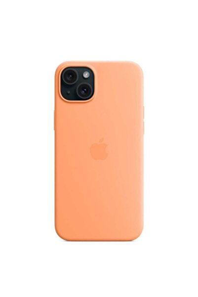 Apple Husa de protectie Silicone Case with MagSafe pentru Apple iPhone 15 Plus, Orange Sorbet