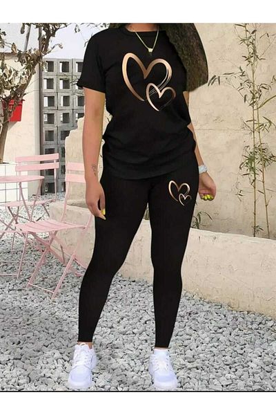 Boi Oversize T-shirt Tights Set Casual Combination Boyfriend