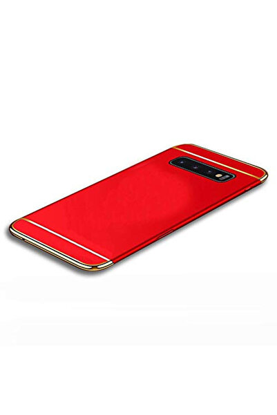 OEM Калъф за Samsung Galaxy S10 Plus, 3 в 1, червен