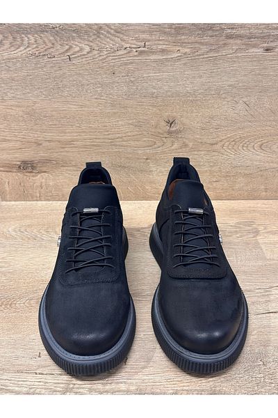 Pierre Cardin Rubber Laced Lined Ready Sole Genuine Nubuck Leather Casual Shoes