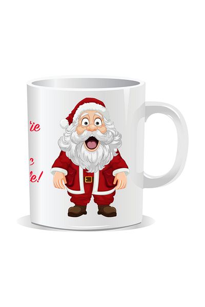 OEM Personalized Christmas mug, Santa knows where the bad girls live - White interior