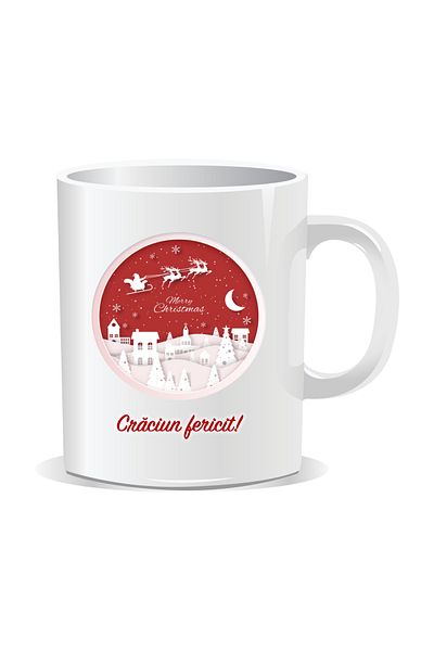 OEM Personalized Christmas mug, Merry Christmas - White interior