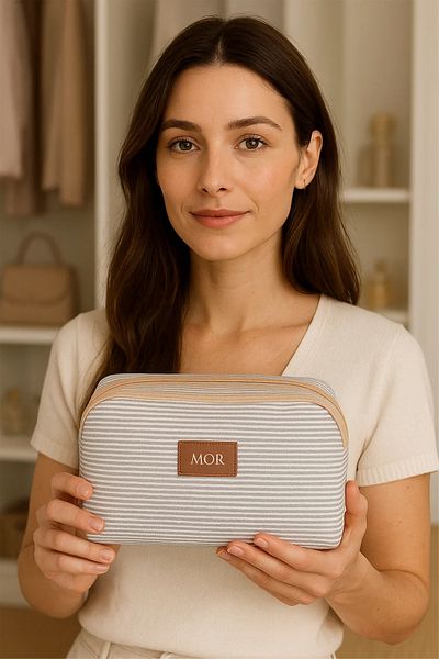 MorPort Multi-Purpose Makeup Bag with Handle and Large Compartment Travel Type Cosmetic Organizer