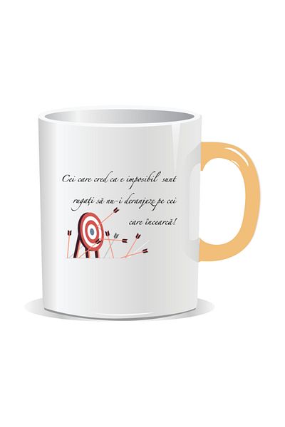 OEM Personalized mug with inspirational message, For those who think it's impossible