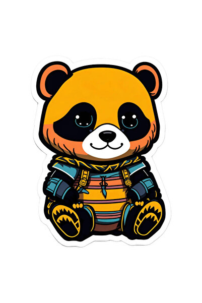 INOVATIX Σετ 8 τεμαχίων, Αυτοκόλλητο Panda με μπλουζάκι, INOVATIX®. 6 εκ.