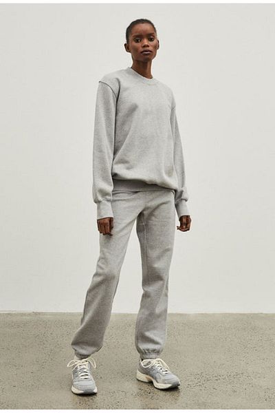 Boi Sport Tracksuit Set - Gray Printed Suit Jogger Sweatshirt Elastic Leg Crew Neck