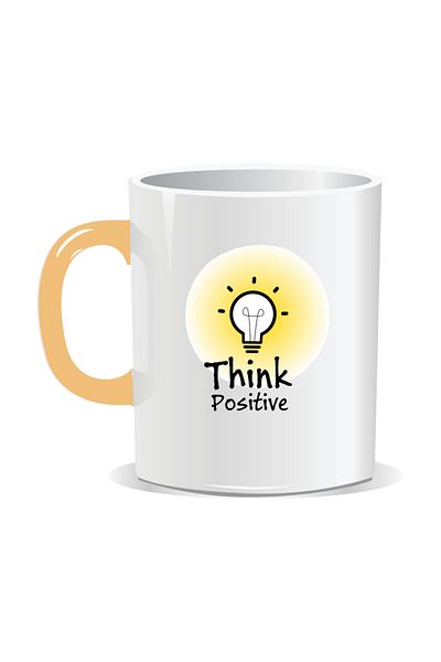 OEM Personalized mug with inspirational message, Think Positive