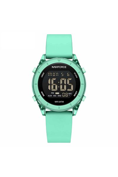 Naviforce Female Watches LCD Digital Display Trend Fashion Fumed Silica Strap Women Wrist Waterproof