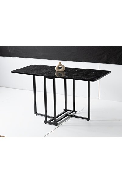 MUTLU ALIŞVERİŞ MERKEZİ Cemre Katlanır Masa Pratik Mutfak Balkon Masası SİYAH MERMER