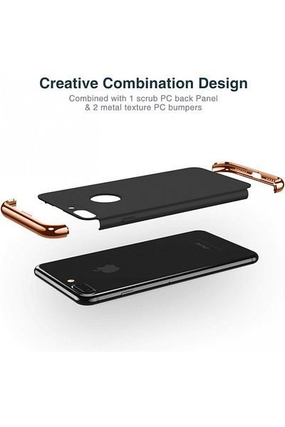 OEM Carcasă Apple iPhone 8, 3 în 1, neagră