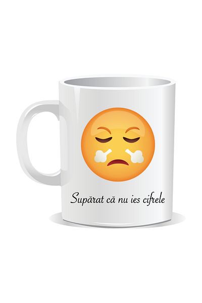OEM Personalized mug with Emoji, Upset that the numbers don't come out