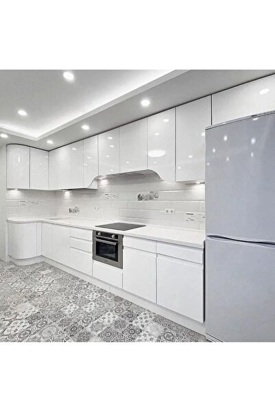 CreateFol Parlak Beyaz 50 X100 Cm Yapışkanlı Folyo Mutfak Dolap Ve Mobilya Kaplama Folyosu