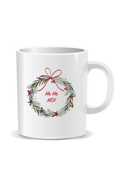 OEM Personalized Christmas mug, Merry Christmas, Ho Ho Ho - White interior