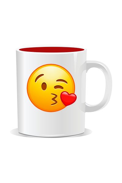 OEM Personalized mug with Emoji, I kiss you