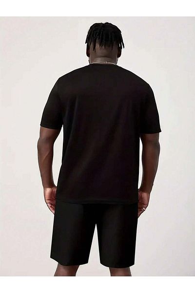 Boi 23 T-Shirt Shorts - Black Shorts T-Shirt Bottom Top Set Printed Crew Neck