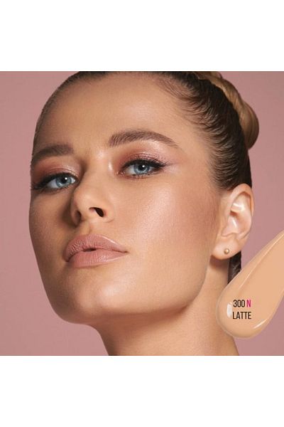 Huda Beauty #fauxfilter Foundation 300N Latte 35ml – Full Coverage, Long-wear, Matte Finish