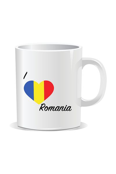 OEM Personalized mug for December 1st, I love Romania - White interior