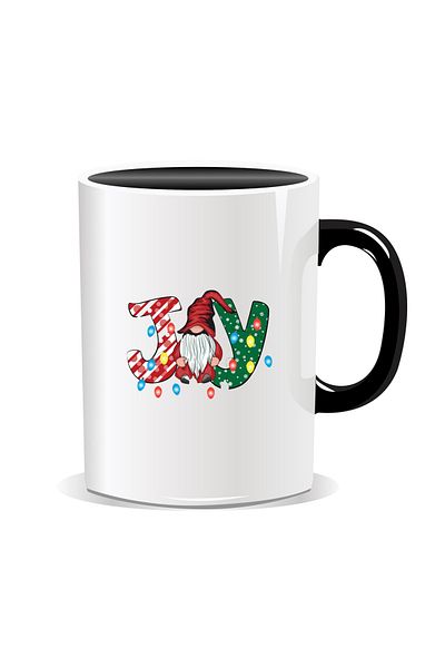 OEM Personalized Christmas mug, JOY - Black interior