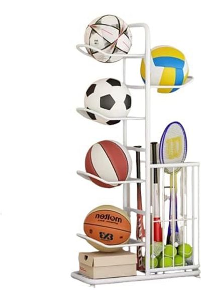 Generic Ball Storage Rack, Football Stand, Ball Storage Garage, Ball Holder, Sports Equipment Storage For Ga