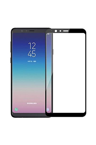 OEM Folie de sticlă pentru Samsung Galaxy A8 2018, 9D FULL GLUE, Negru