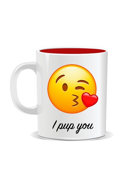 OEM Personalized mug with Emoji, I kiss you
