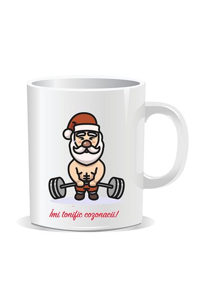 OEM Personalized Christmas mug, I tone my buns - White interior