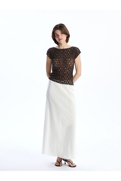 LC Waikiki Crew Neck Lace Women's Blouse