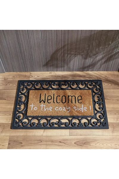 Home Box Moulded Coir and Rubber Doormat - 45x75 cm